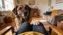 犬が膝に前足を置くのはどういう意味か、そしてどう対応すべきか