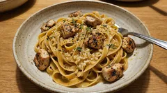 クリームを使わない簡単な夕食：ガーリックと生姜の香り高いソースのチキン